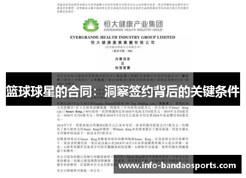 篮球球星的合同：洞察签约背后的关键条件