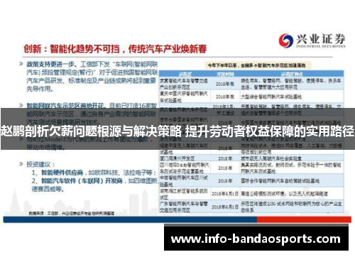赵鹏剖析欠薪问题根源与解决策略 提升劳动者权益保障的实用路径