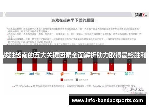 战胜越南的五大关键因素全面解析助力取得最终胜利