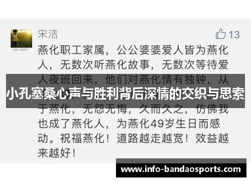 小孔塞桑心声与胜利背后深情的交织与思索 小孔塞桑心声与胜利背后深情的交织与思索